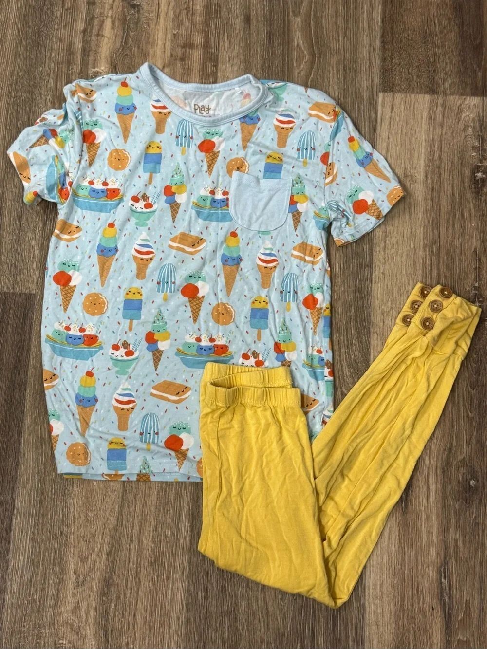 Posh Peanut/Little Sleepies Bamboo Pajamas Ice Cream Kids 7